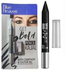 Blue Heaven Get Bold Pencil Kajal With Free Sharperner Or Comphor Castor Oil Black 3 2g