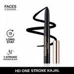 Faces Canada Ultime Pro HD Deep Black One Stroke Kajal Waterproof Smudge Proof 14 g