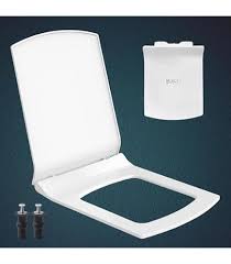 Private Lable Polypropylene SoftClosing Toilet Seat Cover for Western ToiletKamod Glossy White Slimfit Tranquil Seat White