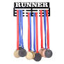 RAOOFA CRAFTS RUNNERMEDAL HANGER Medal 30CM X 15CM Black
