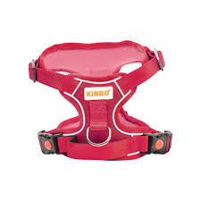 Kibbo Reflective Vest Harness with Dual Lock Buckle for Dogs Pink