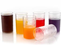 Private Lable 4 Pcs Diamond Plastic Unbreakable MultiPurpose Transparent WaterJuice Glass Set 300 ML