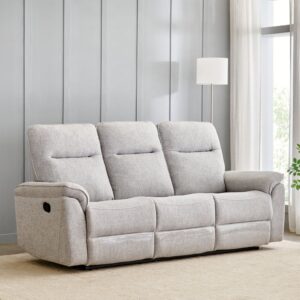 Private Lable Artise Fabric 3-seater Recliner Grey colour