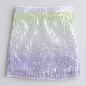 taffykids girls Sequin embellished Ombre printed skirtMulti 8 to 9 years