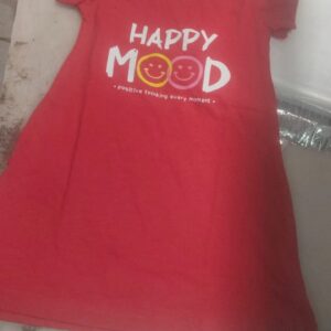 Private Lable Kids Girls Soft Hosiery Cotton Frock red Size 23 Y