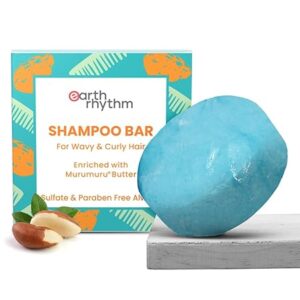 Earth Rhythm Murumuru Butter Shampoo Bar for Dry Frizzy and Curly Hair 80gm