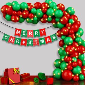 Party Propz Christmas Decoration Kit 44 Pcs Christmas Backdrop Banner red and green colour