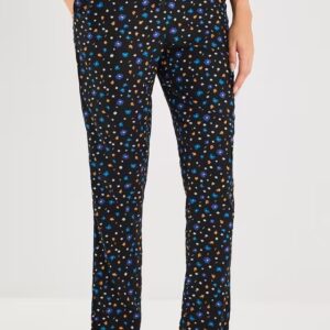 Intune Printed Full Length Rayon Womens Pyjamas blue colour M size