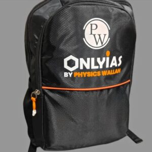 Physics Wallah black backpack