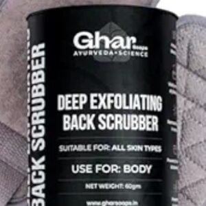 Ghar Soaps Exfoliating Back Scrubber For Dead Skin Body Black 60g
