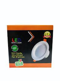 Private Label SBS Paper Led Down Light Packaging Box 3 Pcs
