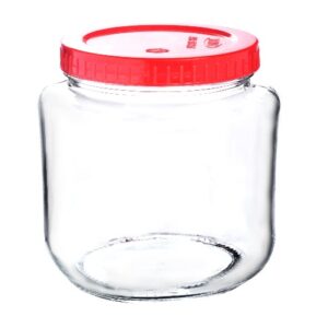 Private Label Glass Jar With Red Lid Kitchen Storage Container 1750ml