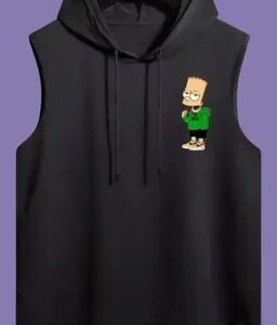 Private Label Men S Stylish Printed Polyester Hooded Tshirt for Gym M Size