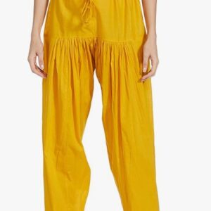 Private Label Women Solid Salwar Regular Fit Pants L YELLOW