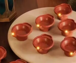 Private Label Water Sensor Led Diyas pack of 5 Candle