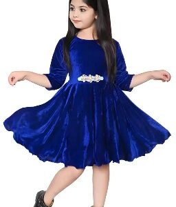 Private Label Girls Stylish Trendy Fancy Flawsome Girls Velvet Party Dress Free Size