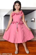 Private Label Girls Pink Frock Free Size