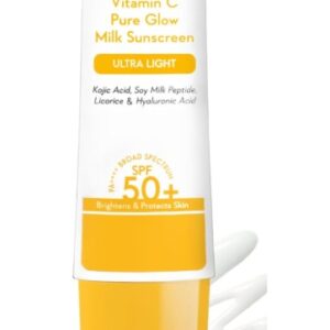 WishCare All Vitamin C Pure Glow Milk Sunscreen SPF 50 PA 50GM