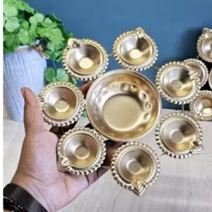 Private Label Metal Mini Diya Urli Bowl Gold Finished For Diwal