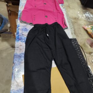 Private Label kurtis pant set pink and black 34 size