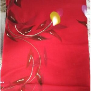 Private Label WOMEN RED PRINTED SAREE