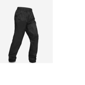 Decathlon Men Compact Rain Pant with Ankle Zip Black NH500 BLACK M