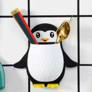 Private Label Kids Penguin Toothbrush and Accessory Holder