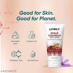 Latibule Kesar Chandan Face Wash Skin Lightening Tan Removal 50 ml