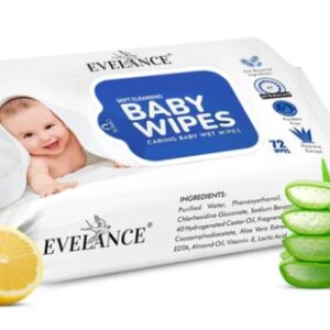 Evelance Soft Cleansing Baby Wet Wipes With Out Lid 72 Wipes