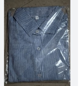 Private Label trendy women aqua blue shirt woman wear size 3 xl