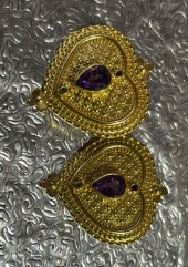 Private Label Women Best Golden Colour Fancy Earing Set