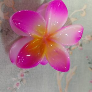 Private Label Women Flower Hair claw Pink Colour Pack Of 1