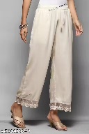 Private Label LAce Afotible Price White Palazzos White