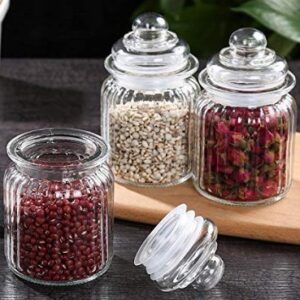 Private Label 350 ml pop Glass jar Kitchen Storage Container Set of 3