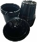 Private Label Plantation Combo Nursery Pots 25 Pieces Of Small Round Black Plastic Flower Pots