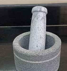 Private Label Rajasthan Art Stone Mortar and Pestle Set Okhli Khalbatta Kharal Mixer Natural Traditional Grinder Musal Design for Kitchen Home Herbs and Spices Large