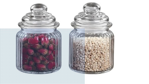 Private Label Pop Glass Jar and Container Set 350 ml Transparent Clear Glass with Airtight Lids Ideal for Kitchen Storage of Spices Tea Snacks Dry Foods and More Pack of 3