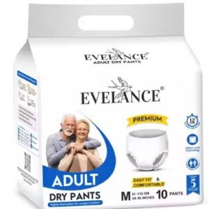 Evelance Adult Diaper Pants Premium Large Waist Size 30 To 55 Inches Pack of 10