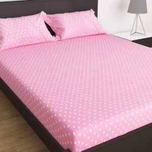 Private Label Double Bedsheet Set Pink WITH TWO PILLOW COVER