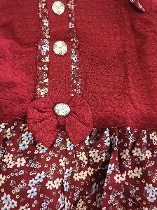 Private Label Girls Maroon Frock 3 Size