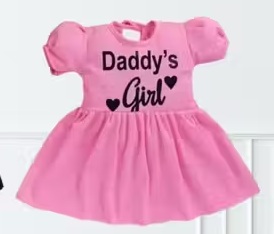 Private Label Girls Free Size Pink Frock
