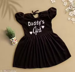 Private Label Girls Free Size Black Frock
