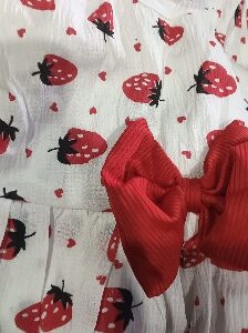 Private Label Girls Red White Frock Free Size