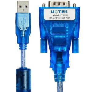 UTEK UT 8801 USB to RS 232 Converter ver2.0 1 port USB to RS232 Serial Converter with ESD protection Blue