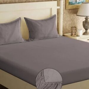 Private Label Grey Colour Bedsheet With Pillow Cover
