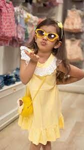 ToffyHouse Baby Girls Frock yellow 4to5 Year