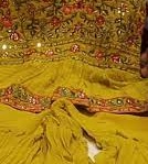 Private Label baby Girls yellow Top Pant Dupatta set 26 Size