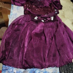 Private Label Cute Kids Frock Girls Party Dress Floral Frock Toddler Frock Stylish Kids Dress Childrens Clothing Baby Girl Froc Summer Frock Trendy Kids Wear Festive Frock 34 size purple