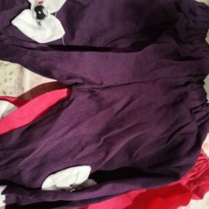 Private Label KIDS GIRLS PANT PACK OF 2 MULTICOLOR FREE SIZE