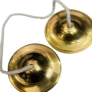 Private Label Original Brass Big size manjira Brass Pooja Bell Kartal Instrument Musical